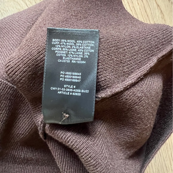 Aritzia Babaton Wool Cardigan Brown SMALL - Picture 9 of 9